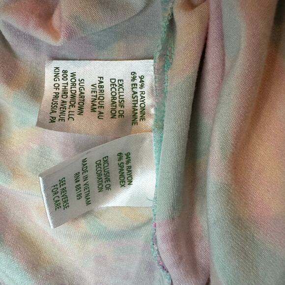 Lilly Pulitzer Fontaine Wrap Dress L Surf Blue Bonita Blooms High-Low Ruffles - Picture 4 of 5